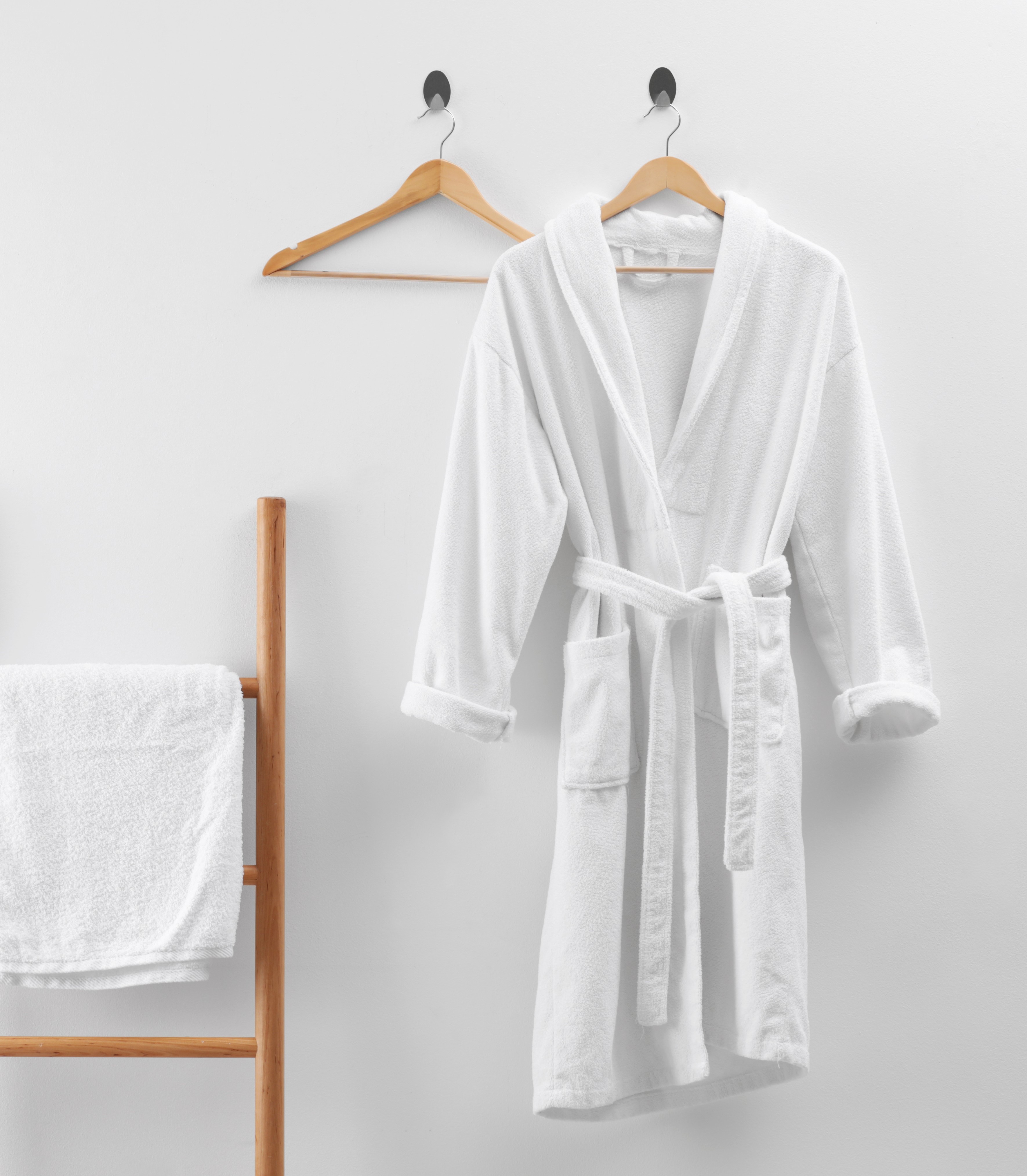 Peignoir blanc en coton